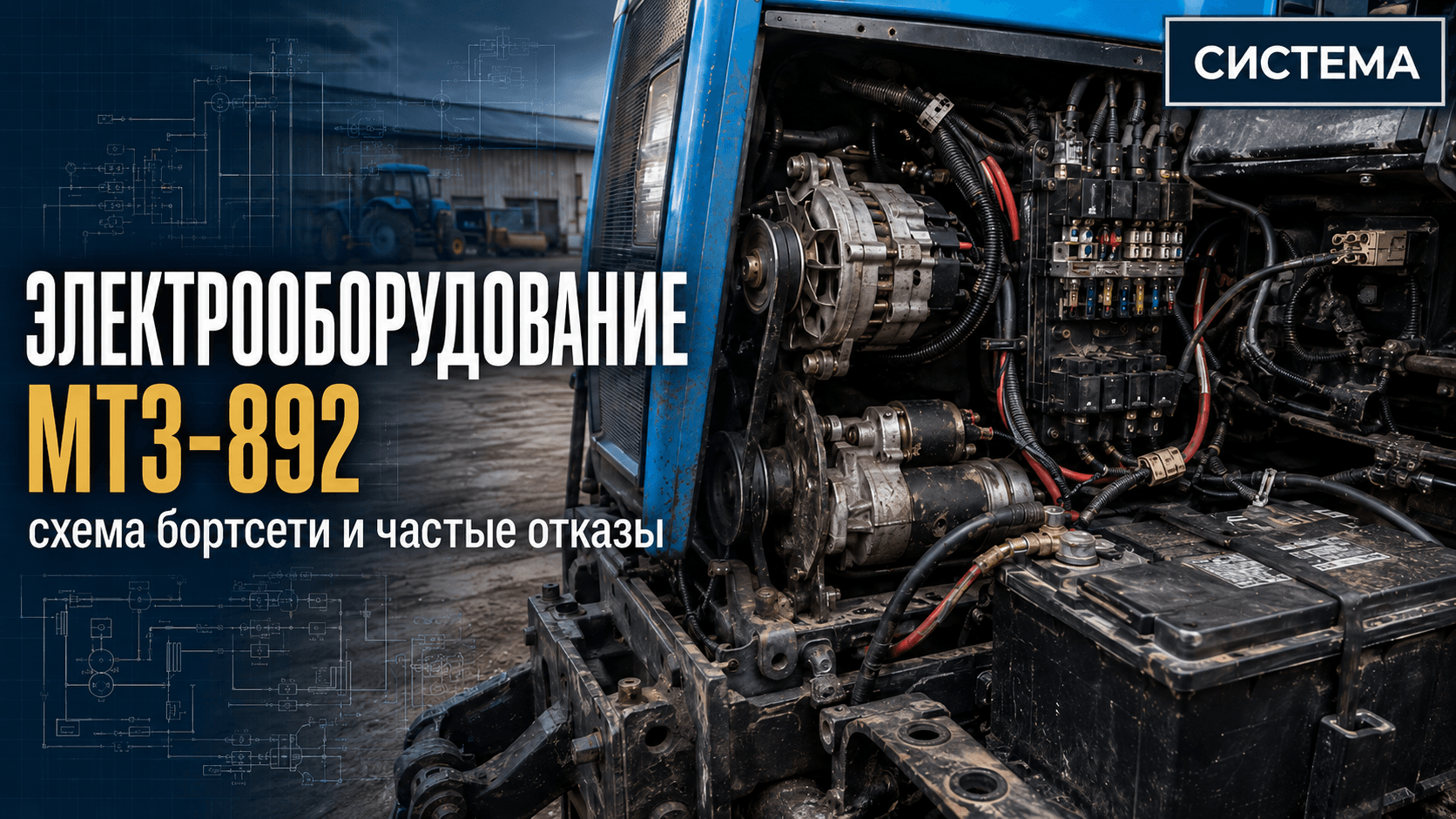 Электрооборудование МТЗ-892: схема бортсети и частые отказы