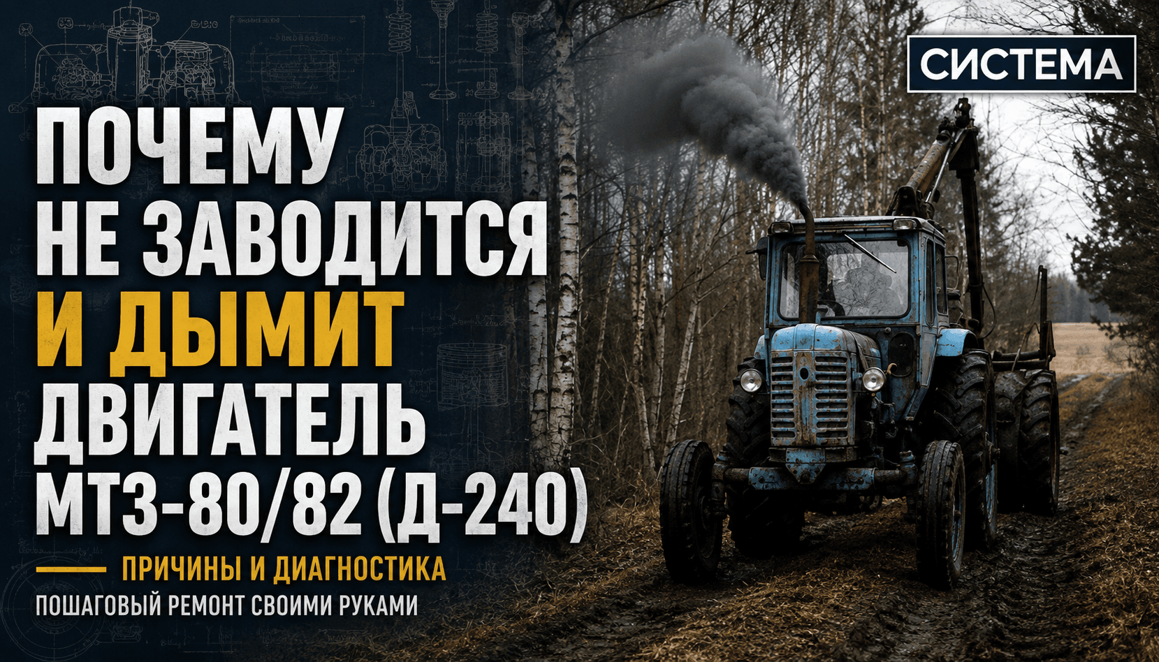 Почему не заводится и дымит двигатель МТЗ-80/82 (Д-240): причины и диагностика