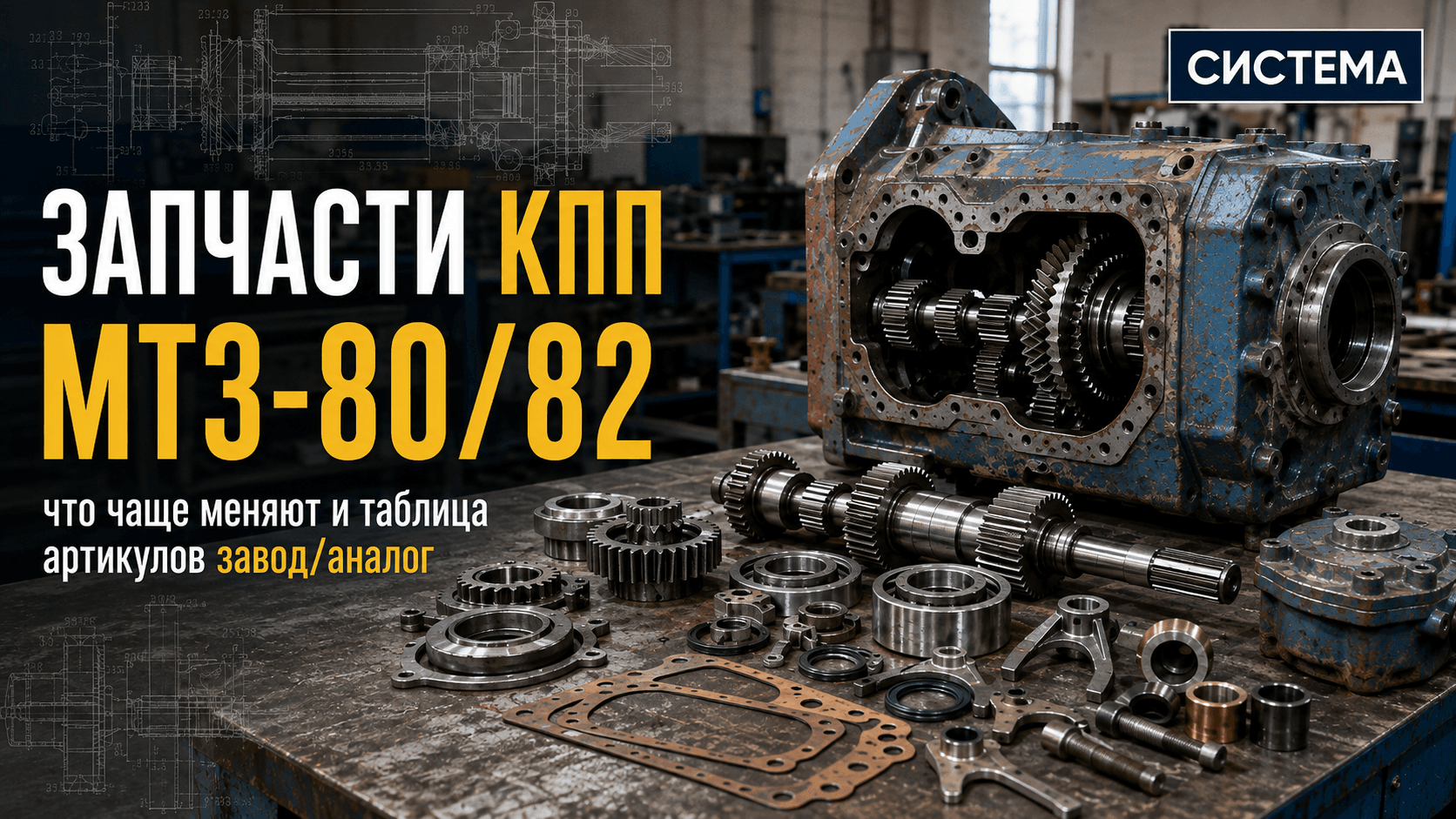 Запчасти КПП МТЗ-80/82: что чаще меняют и таблица артикулов завод/аналог
