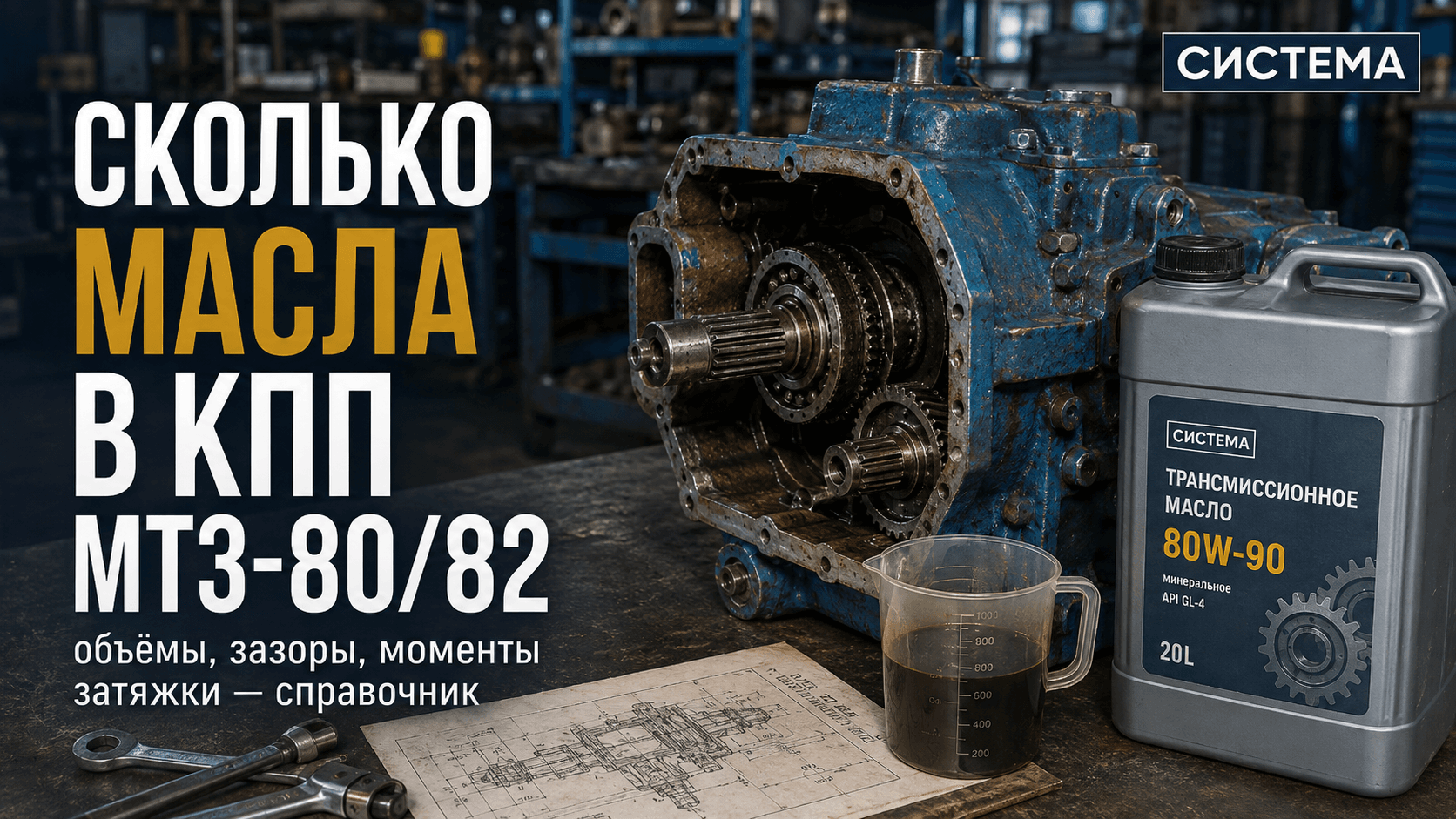 Сколько масла в КПП МТЗ-80/82: объёмы, зазоры, моменты затяжки — справочник