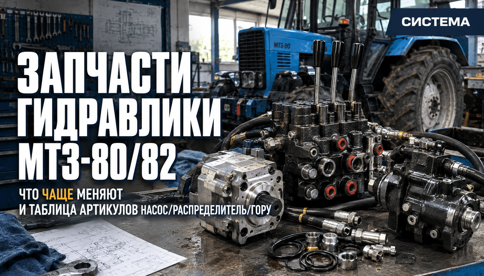 Запчасти гидравлики МТЗ-80/82: что чаще меняют и таблица артикулов насос/распределитель/ГОРУ