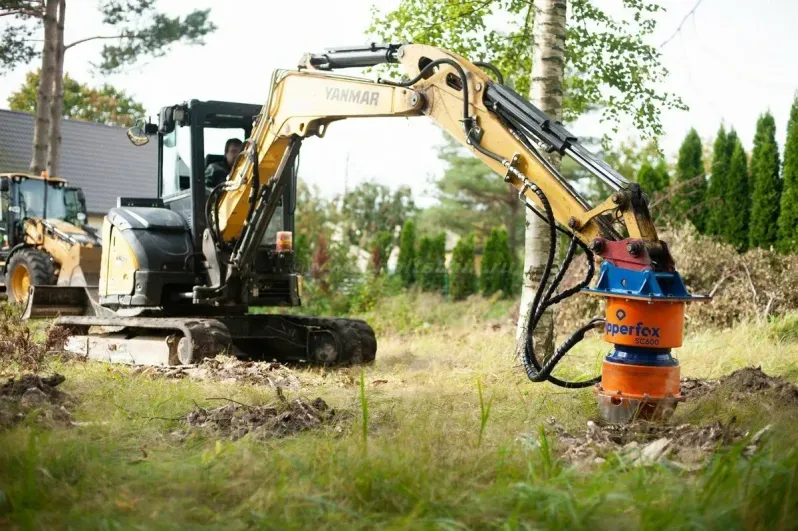 Измельчитель пней Dipperfox для экскаватора (корчеватель)